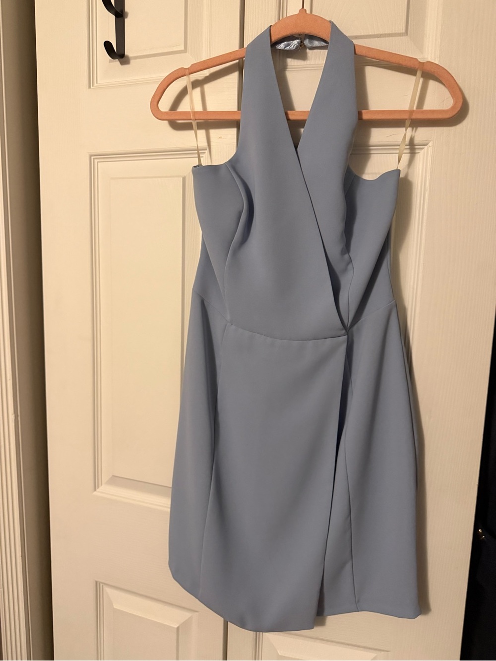 Source Unknown Pale Blue Halter Mini Dress